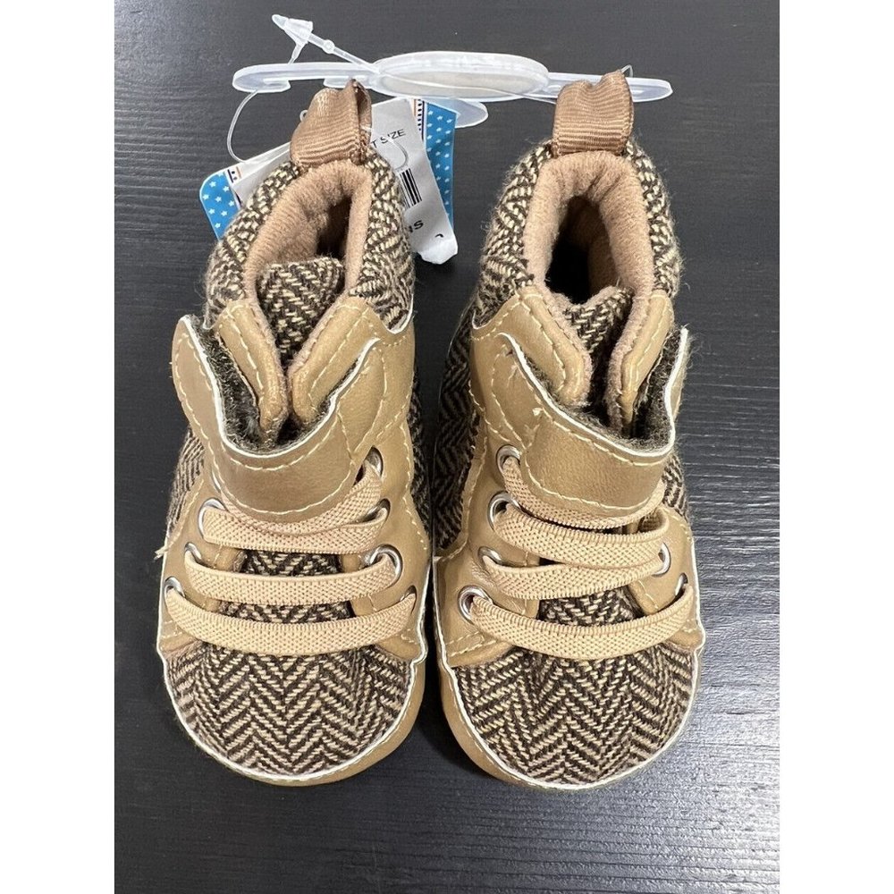 Baby Shoes Boys Size 3-6 Month Stepping Stones Hightop Boots Children Kid